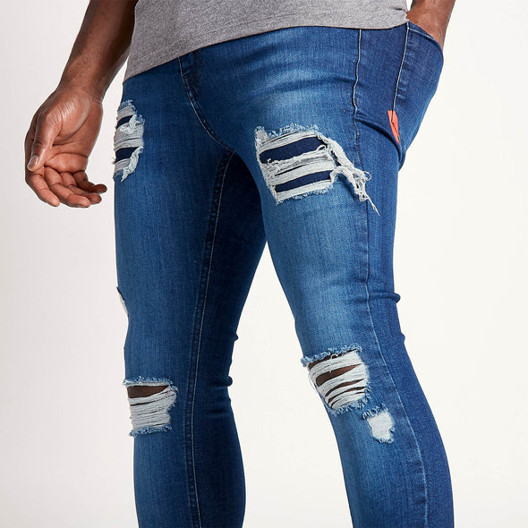 11 DEGREES DISTRESSED JEANS SKINNY FIT