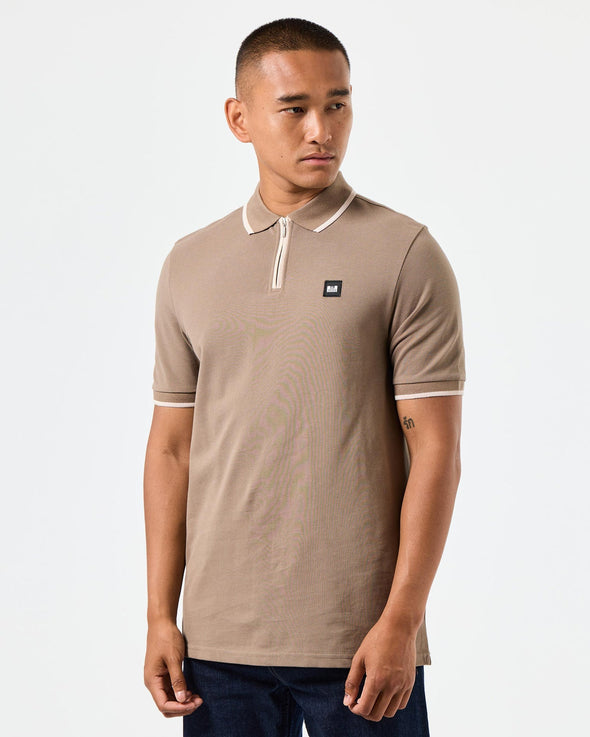 WEEKEND OFFENDER SHORE ZIP POLO TOP