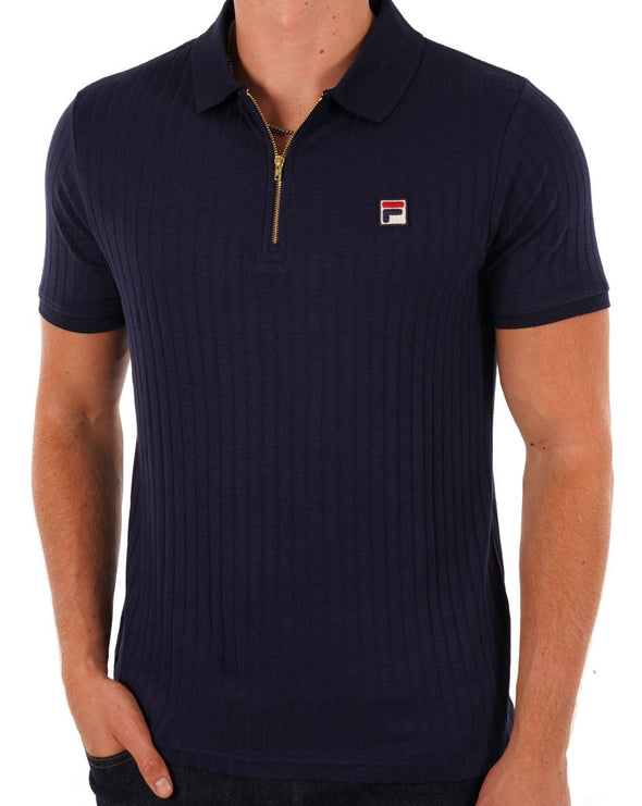 FILA RUFUS TEXTURE 1/4 ZIP STRIPE POLO