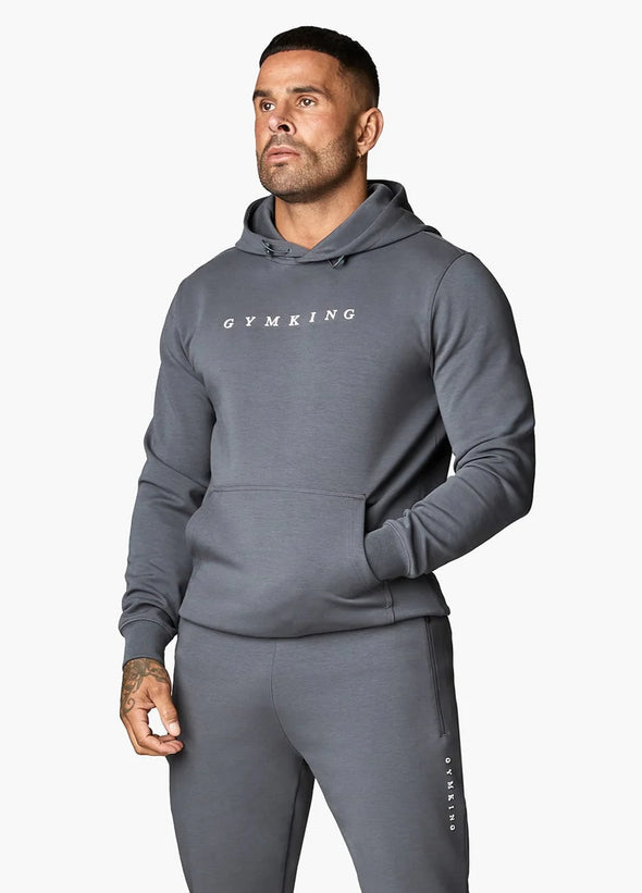 GYM KING LINEAR PRINT INTERLOCK HOOD