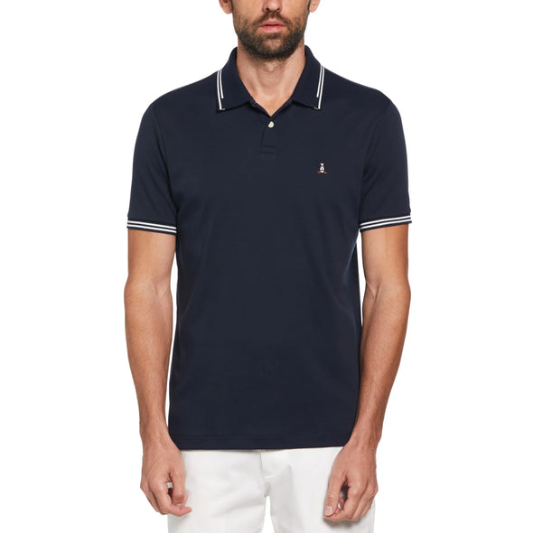 PENGUIN ORG INTRLCK TIPPED POLO