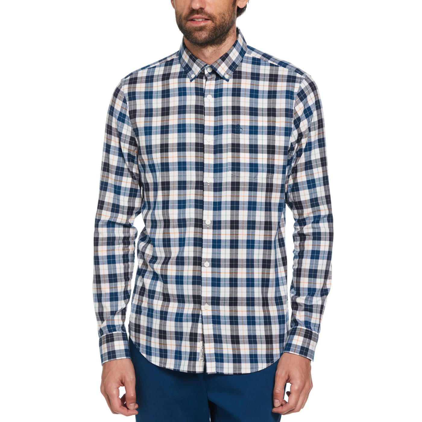 PENGUIN COTTON LYO YD PLAID SHIRT