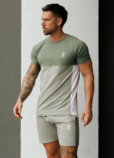 GYMKING CONTRAST PANEL JERSEY TEE