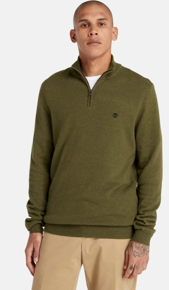 TIMBERLAND MRINO 1/2 ZIP SWEATER