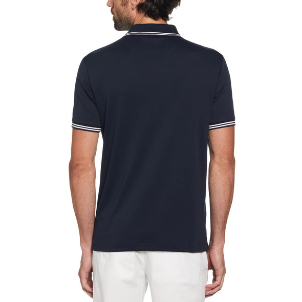 PENGUIN ORG INTRLCK TIPPED POLO