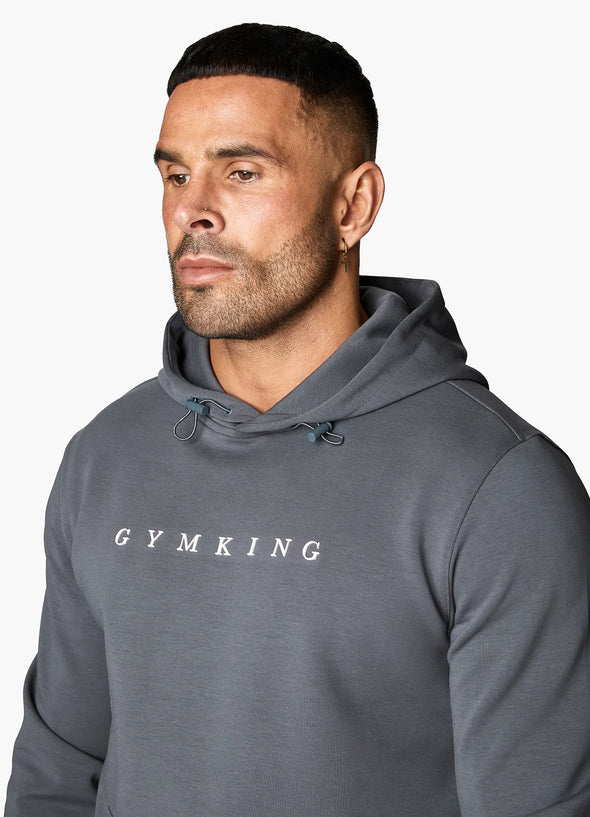 GYM KING LINEAR PRINT INTERLOCK HOOD