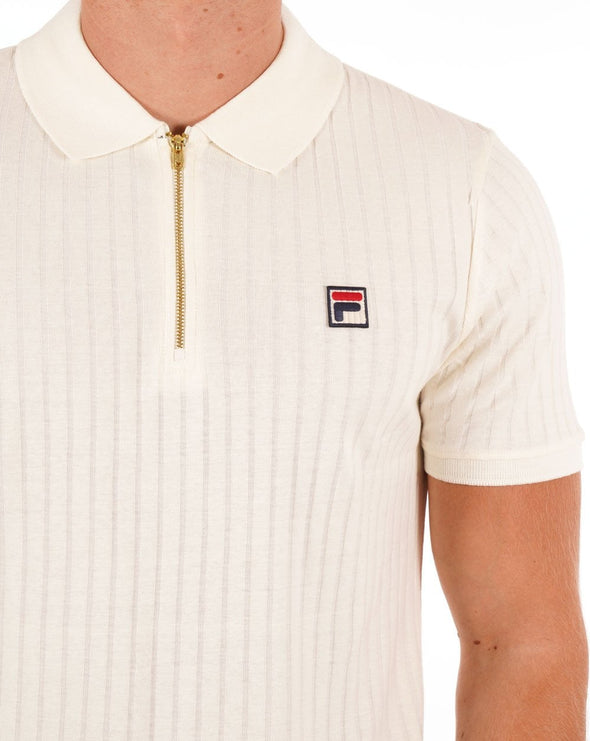 FILA RUFUS TEXTURE 1/4 ZIP STRIPE POLO