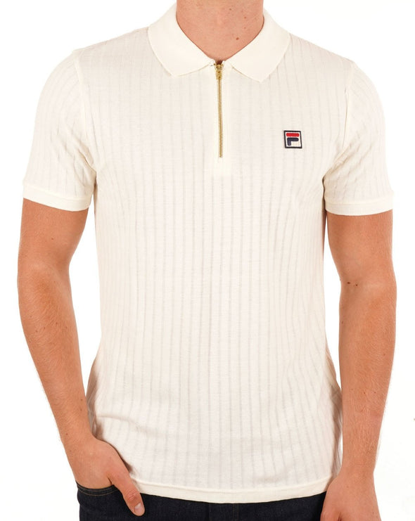 FILA RUFUS TEXTURE 1/4 ZIP STRIPE POLO