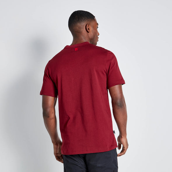 11 DEGREES FLOCK PRINT GRAPHIC T-SHIRT