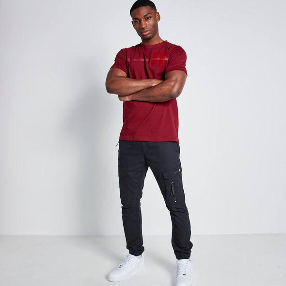 11 DEGREES FLOCK PRINT GRAPHIC T-SHIRT