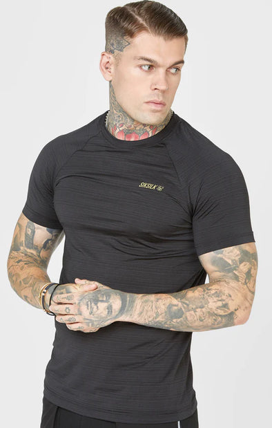 SIKSILK SPORTS TEXTURED LOOK T-SHIRT