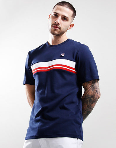 FILA COOPER TEE WITH JACQUARD RIB DETAIL