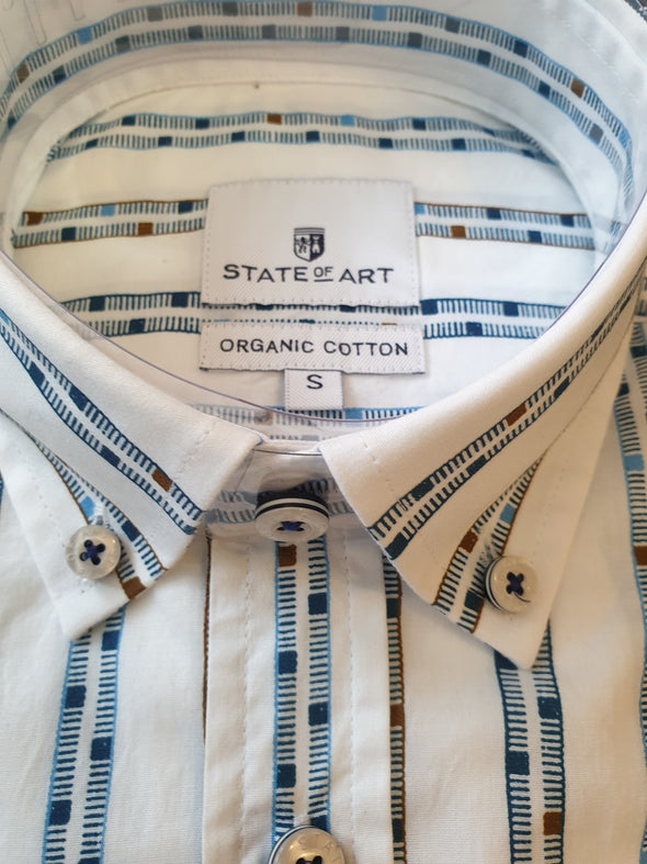 STATE OF ART PRINTED POPLIN SHIRT