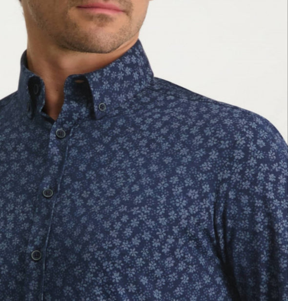 STATE OF ART FLORAL PRINT LS SHIRT