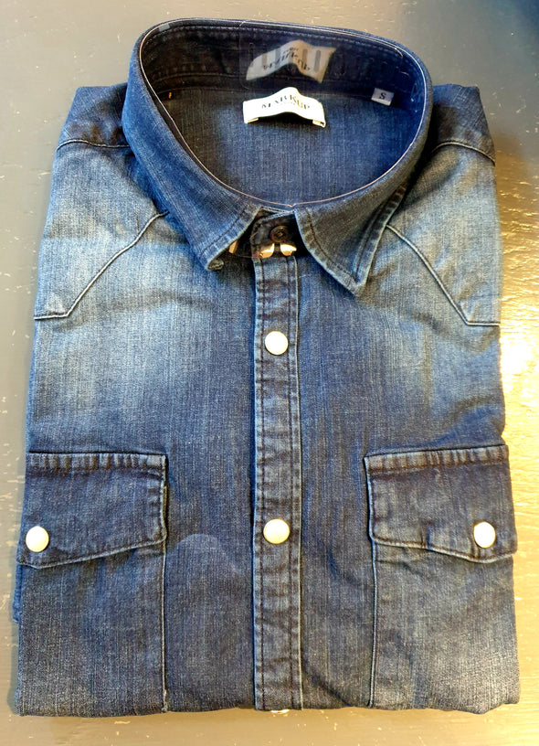 MARKUP SLIM FIT DENIM SHIRT
