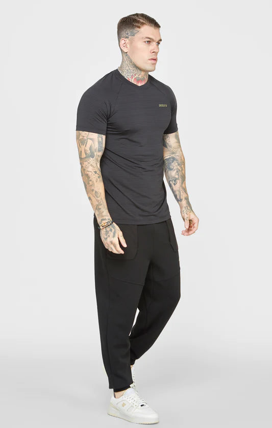 SIKSILK SPORTS TEXTURED LOOK T-SHIRT