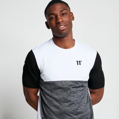 11 DEGREES CUT & SEW PANELLED T-SHIRT