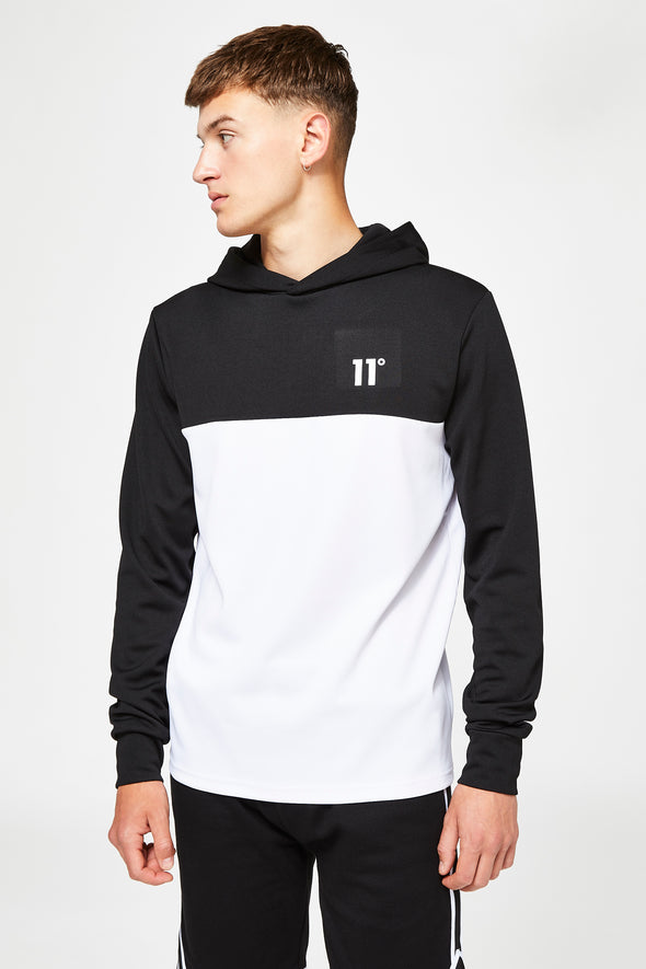 11 DEGREES TEXTURED BLOCK HOODIE